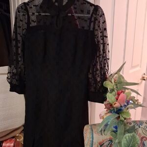 Elegant Black Long Sleeve Dress